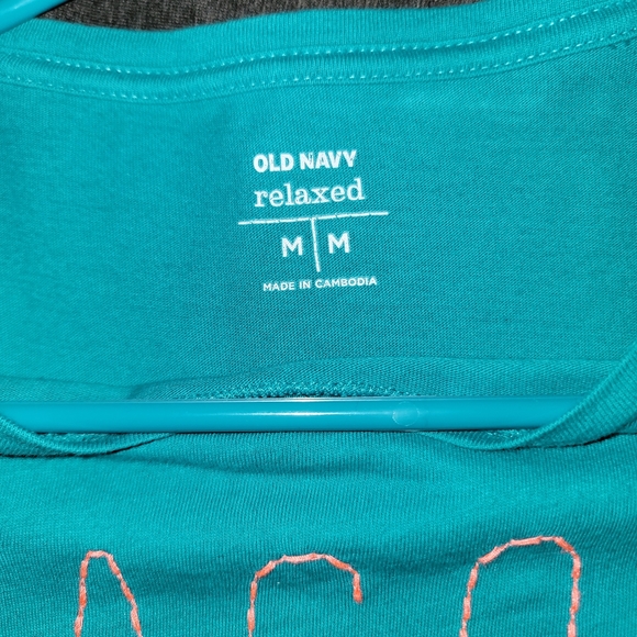 Old Navy Tacos On My Mind T-Shirt - Medium - Teal - Picture 2 of 2